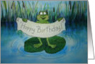 Frog Series: Happy Hoppy Birthday Lilly Pad card