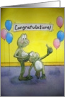 Frog Series Pregnant Pregnancy New Baby Congratulations card