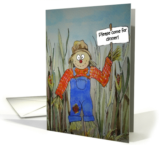 Happy Thanksgiving Fall Dinner Invitation Invite Party card (95486)