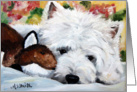 Westie West Highland Terrier Dog -The Fox and the Hound card