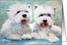 Westie West Highland Terrier Dog - Friends card