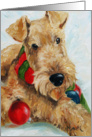 Christmas Ornaments - Airedale Terrier Dog card