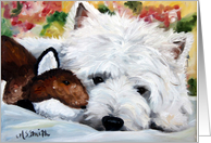 Westie West Highland Terrier Dog -The Fox and the Hound card