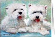 Westie West Highland Terrier Dog - Friends card