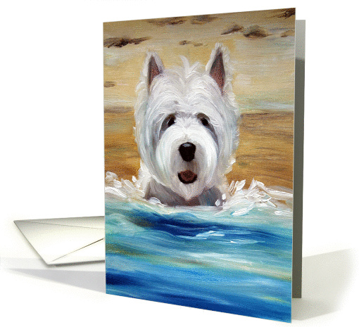 Westie West Highland Terrier Dog -Salty Dawg card (937498)