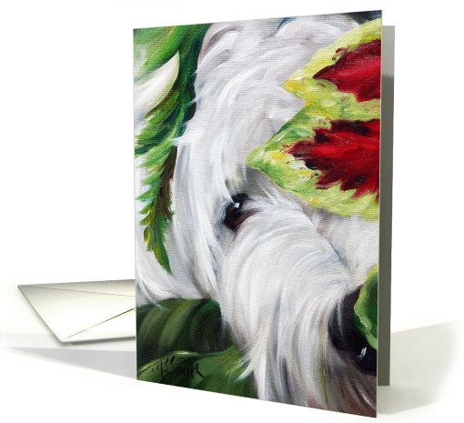 Westie West Highland Terrier Dog -Peek a Boo card (940055)