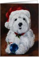 Christmas Holidays - Westie West Highland Terrier Dog card