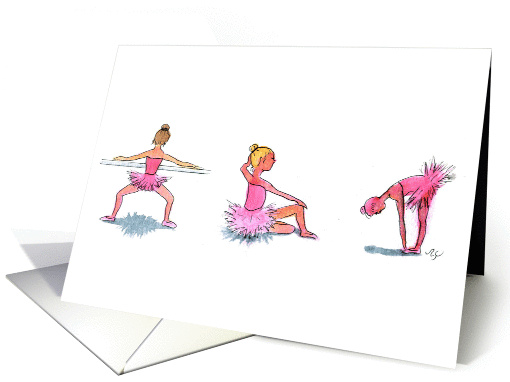 Little Ballerinas card (45129)