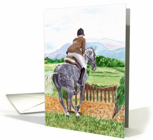 Jumping Horse card (45143)
