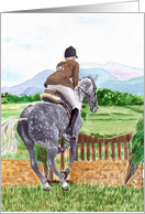 Jumping Horse card