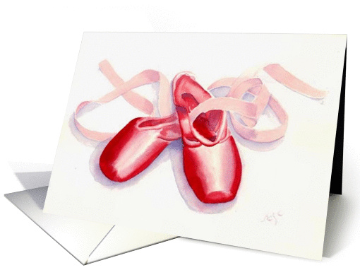 Red Ballet Shoes card (49782)