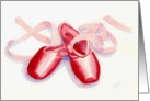 Red Ballet Shoes card