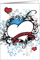 Fleur I Love You Heart card
