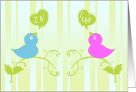 Birds of a feather are in love together. card