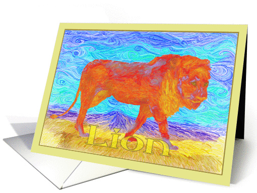 Vangogh Lion card (101826)