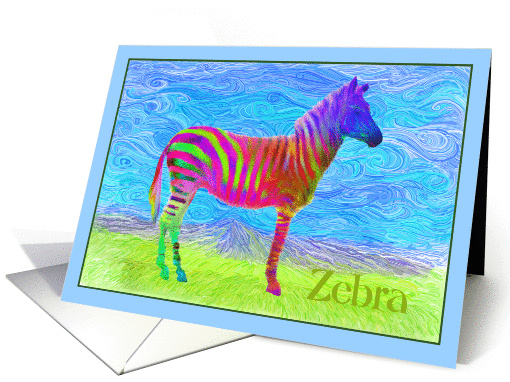 Vangogh Zebra card (101911)