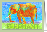 Vangogh Elephant card