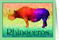 Vangogh Rhinoceros card