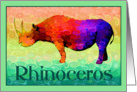 Vangogh Rhinoceros card