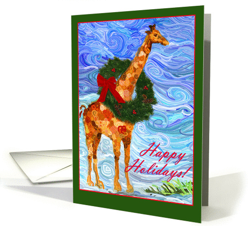 Holiday Giraffe card (101929)