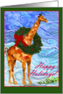 Holiday Giraffe card