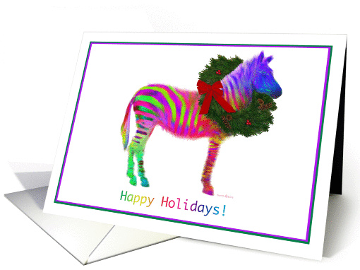 Holiday Zebra card (101931)