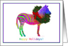 Holiday Zebra card