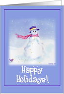 Holiday Snowman card