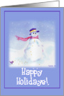 Holiday Snowman card
