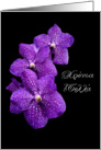 Purple spotted orchids for Greek Name Day card