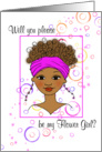 African American flower girl Invitation card