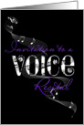 Voice recital invitation purple card