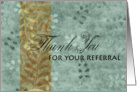 thank you for your referral card