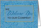 Welcome new customer card