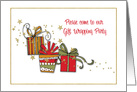 Christmas gift wrapping party invitation card