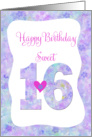 sweet 16 birthday for girl card