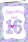 sweet 16 birthday for girl card