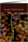 birthday card for Lisa with autumn leaves card