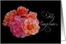 feliz cumpleanos spanish birthday roses card