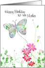 butterfly birthday for mother card