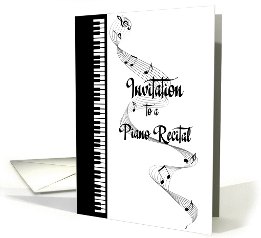 piano recital invitation card (137377)