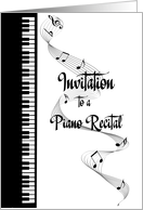 piano recital invitation card
