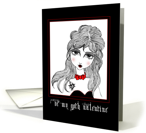 goth valentine card (141091)