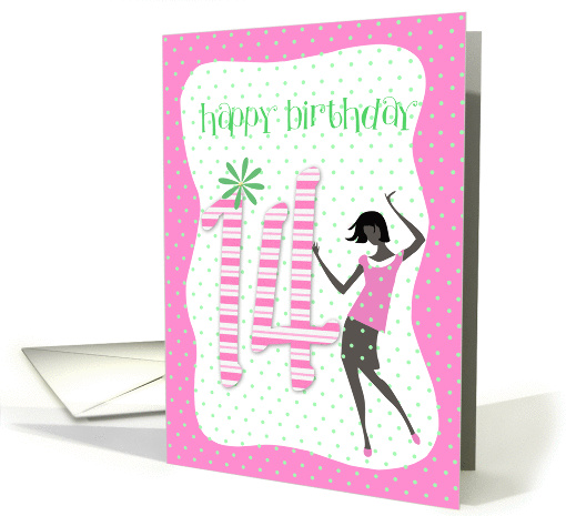 14th birthday card with dancing girl card (1425580)