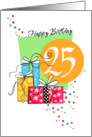 Happy Birthday 25 card