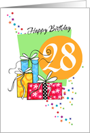 Happy Birthday 28 card