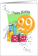 Happy Birthday 29 card