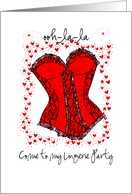 lingerie party card