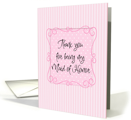 thank you Maid of Honor card (209984)