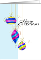 Christmas ornaments card